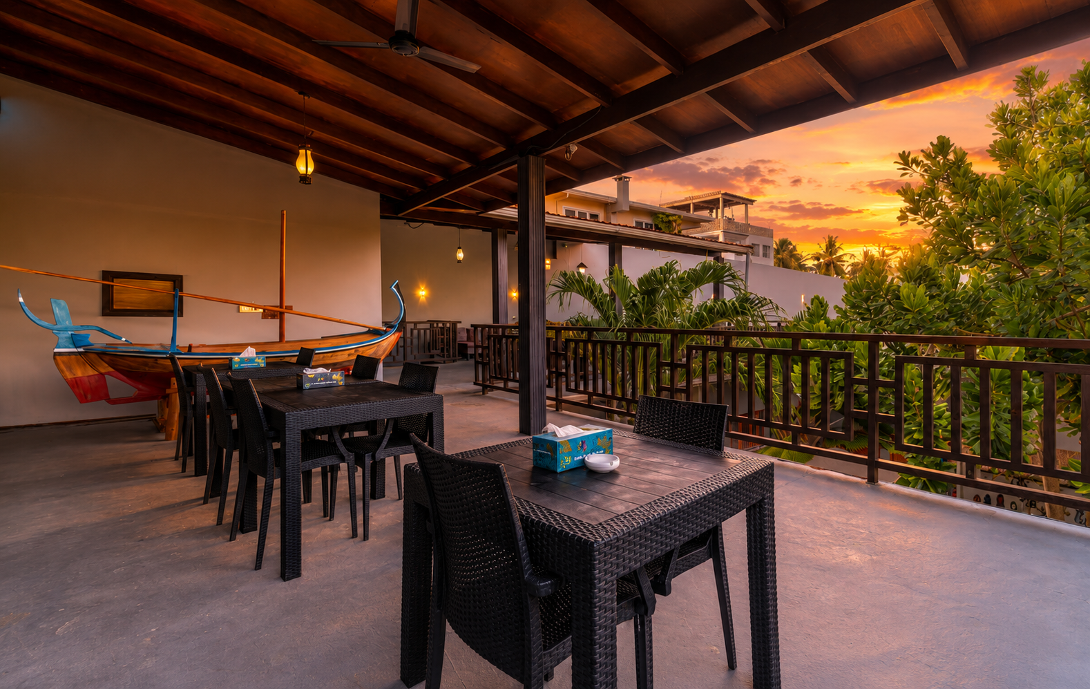 Sea View Villa rooftop breakfast view
